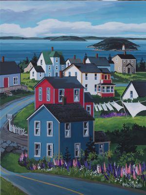At Indian Harbour 18x24 - Andrew Meredith