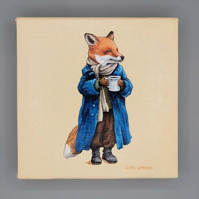 Fox with coffee - Care Garrison