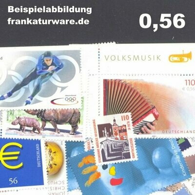 0,56 Briefmarken - A) 100 Stück