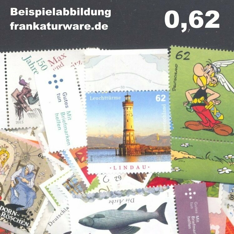 0,62 Briefmarken - A) 100 Stück 0,62 Briefmarken - A) 100 Stück