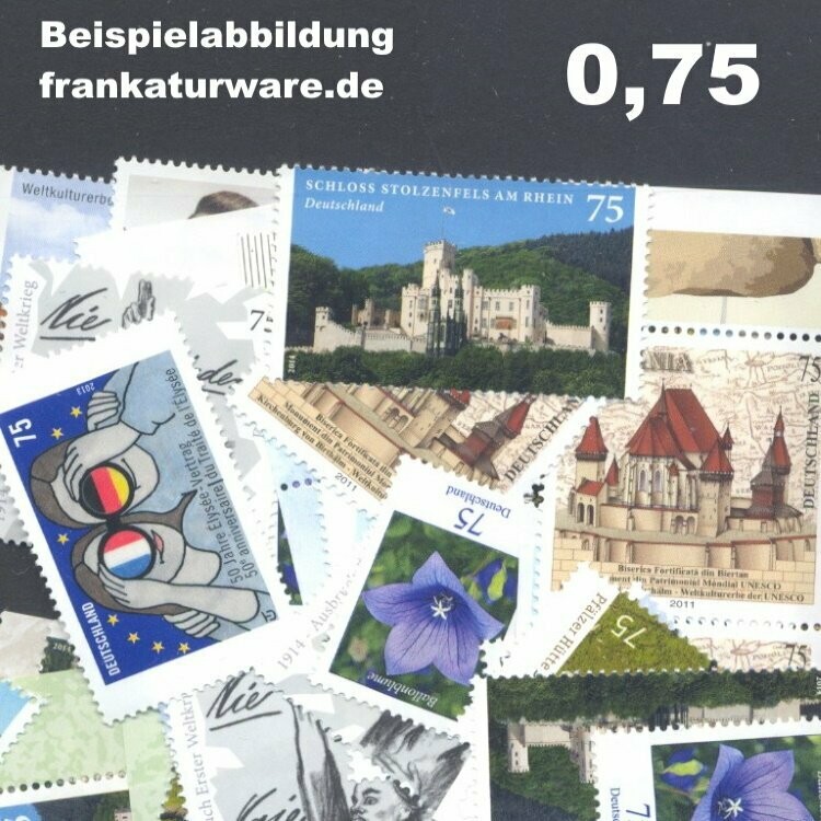 0,75 Briefmarken - A) 100 Stück