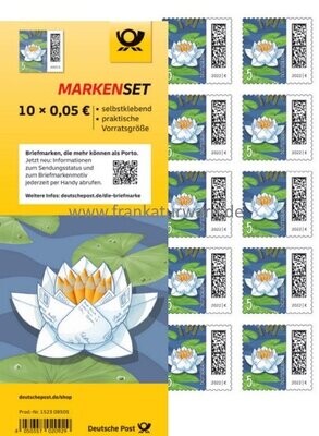 0,05 Briefmarken - 10 Stück selbstklebend m Markenset Matrixcode