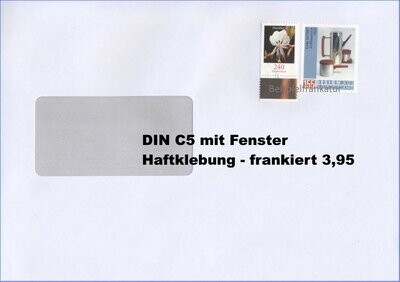 f) DIN C5 3,95 - Umschlag mit Fenster HK - 100 Stück