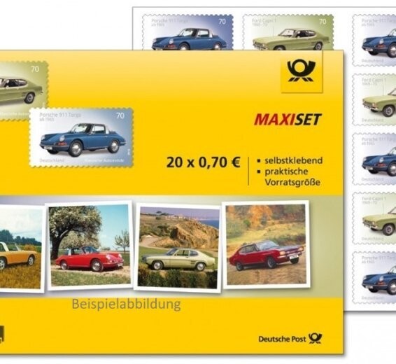 0,70 Briefmarken - I) Selbstklebend 20 Stück im Markenset Autos