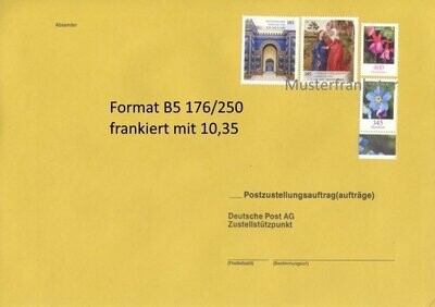 PZU 08 - Postzustell-Aufträge 10,35 - 10 Stück Format B5
