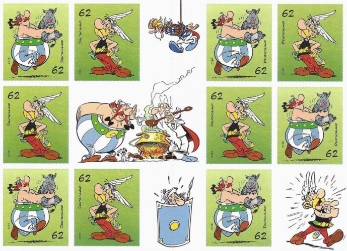 0,62 Briefmarken - H) Selbstklebend 10 Stück im Markenset Asterix 0,62 Briefmarken - H) Selbstklebend 10 Stück im Markenset Asterix