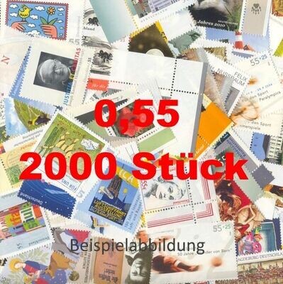 0,55 Briefmarken - F) 2.000 Stück ANGEBOT