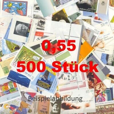 0,55 Briefmarken - B) 500 Stück ANGEBOT