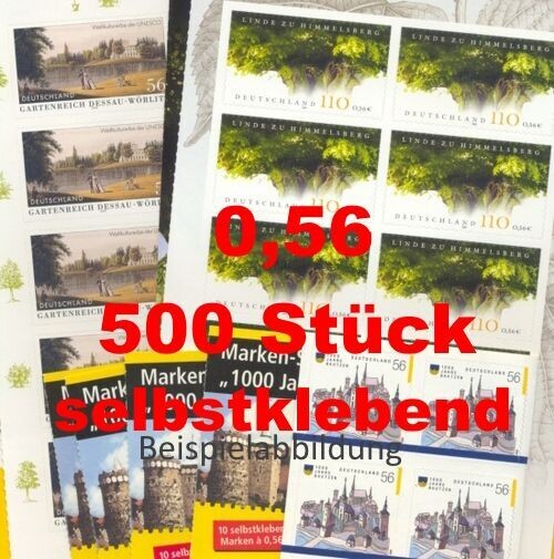 0,56 Briefmarken - K) Selbstklebend 500 Stück in Markensets