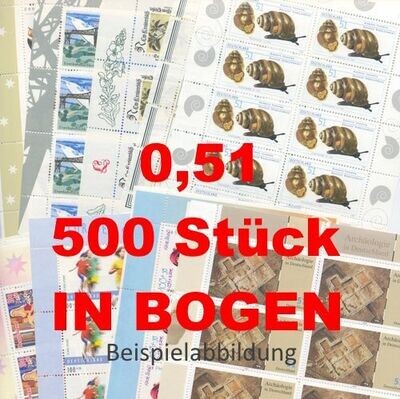 0,51 Briefmarken - 500 Stück in Bogen ANGEBOT