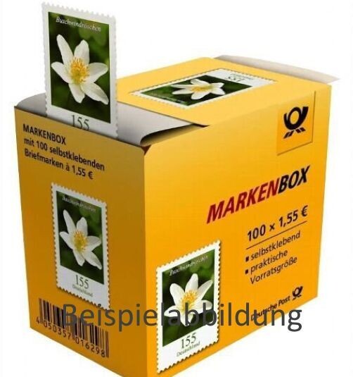 1,55 Briefmarken - I) Selbstklebend 100 Stück in Markenbox 1,55 Briefmarken - I) Selbstklebend 100 Stück in Markenbox