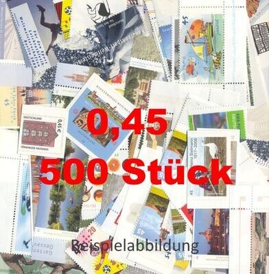 0,45 Briefmarken - B) 500 Stück ANGEBOT