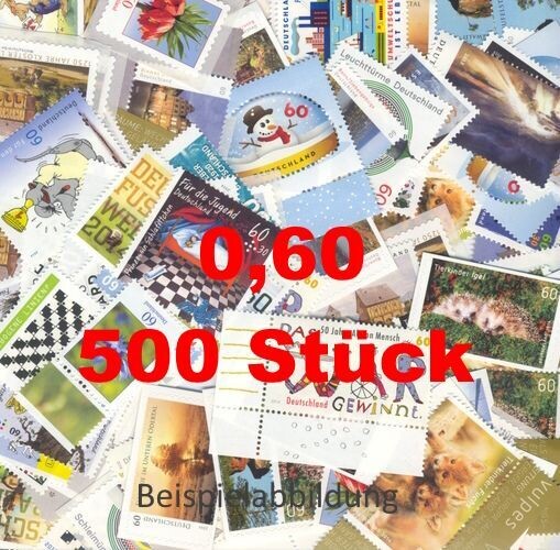 0,60 Briefmarken - B) 500 Stück ANGEBOT 0,60 Briefmarken - B) 500 Stück ANGEBOT
