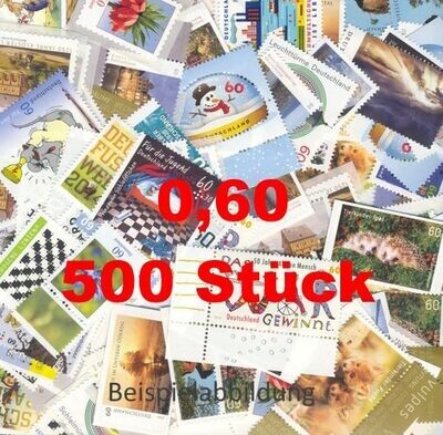 0,60 Briefmarken - B) 500 Stück ANGEBOT