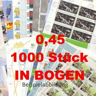 0,45 Briefmarken - E) 1.000 Stück in Bogen ANGEBOT