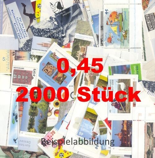 0,45 Briefmarken - F) 2.000 Stück ANGEBOT