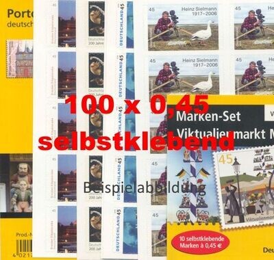 0,45 Briefmarken - I) Selbstklebend 100 Stück in Markensets