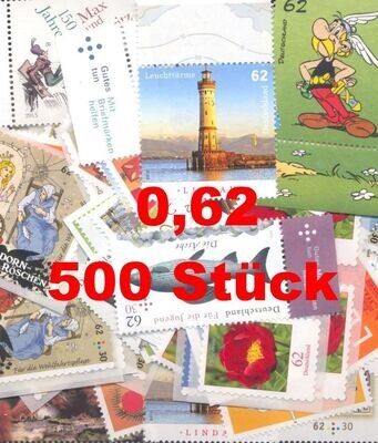 0,62 Briefmarken - B) 500 Stück ANGEBOT