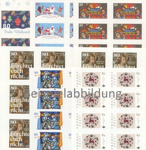 0,80 Briefmarken - H) Selbstklebend 10 Stück im Markenset Weihnachten