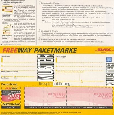 0 P4) Paketmarke Deutschland Freeway bis 5 kg - 10 Stück