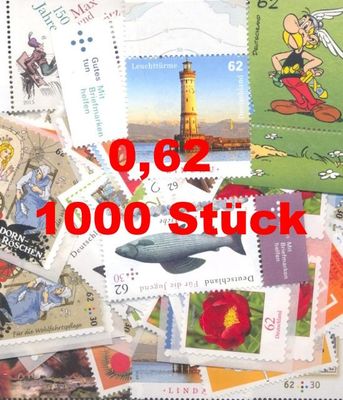 0,62 Briefmarken - D) 1.000 Stück ANGEBOT