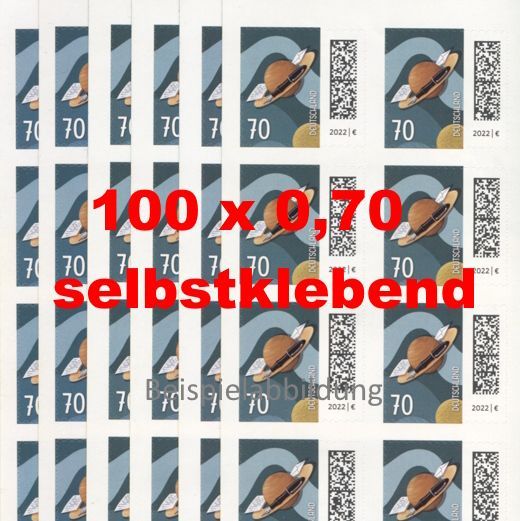 0,70 Briefmarken - J) Selbstklebend 100 Stück in Markensets Umlaufbahn