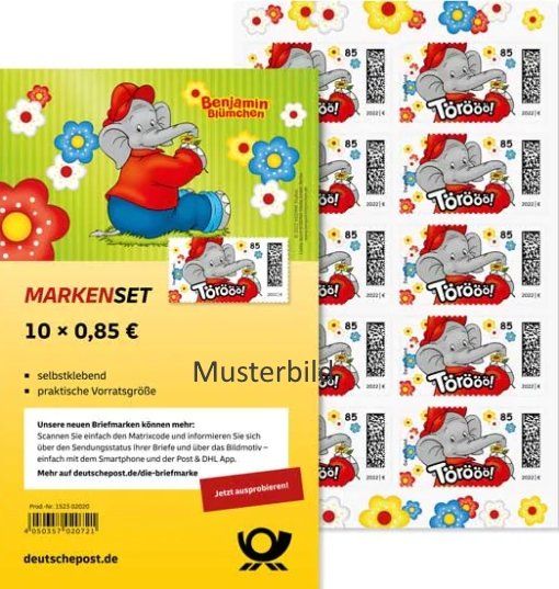 0,85 Briefmarken - H) Selbstklebend 10 Stück im Markenset Törööö!