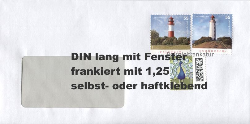 C) DIN lang 1,25 - Umschlag mit Fenster SK - 100 Stück
