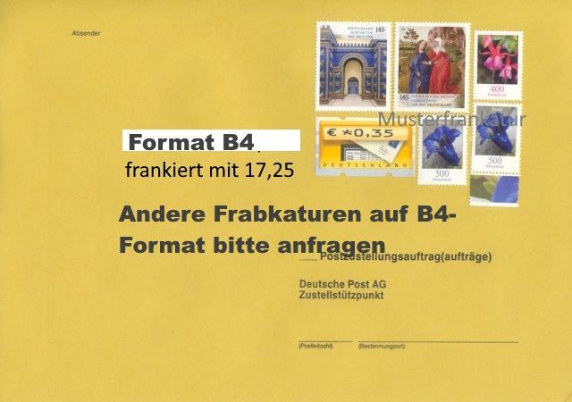PZU 11 - Postzustell-Aufträge 17,25 - 10 Stück Format B4 PZU 11 - Postzustell-Aufträge 17,25 - 10 Stück Format B4