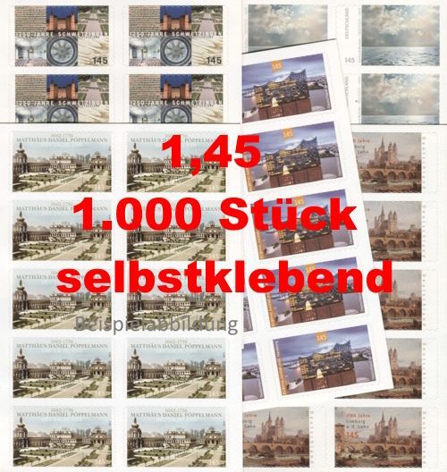 1,45 Briefmarken - K) Selbstklebend 1.000 Stück in Markensets ANGEBOT
