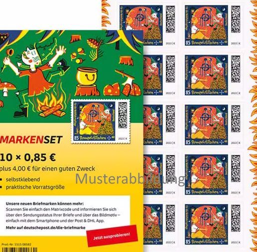 0,85 Briefmarken - H) Selbstklebend 10 Stück im Markenset Rumpelstilzchen