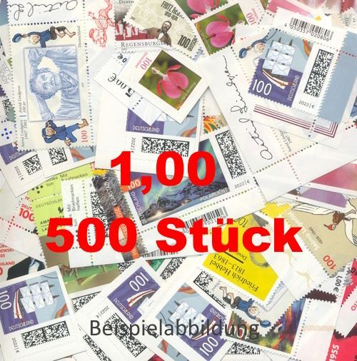 1,00 Briefmarken - E) 500 Stück ANGEBOT