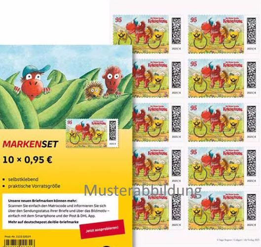 0,95 Briefmarken - J) Selbstklebend 10 Stück im Markenset Drache