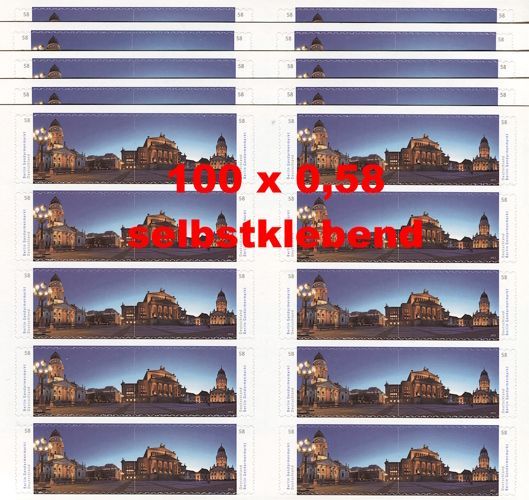 0,58 Briefmarken - J) Selbstklebend 100 Stück in Markensets Gendarmen Markt 0,58 Briefmarken - J) Selbstklebend 100 Stück in Markensets Gendarmen Markt