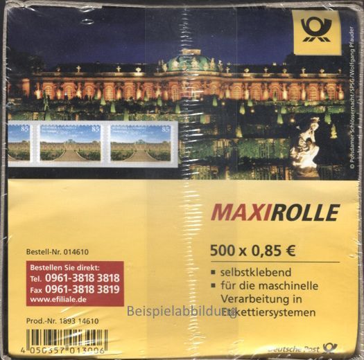 0,85 Briefmarken - K) Selbstklebend 500 Stück in Maxirolle Sanssouci  ANGEBOT
