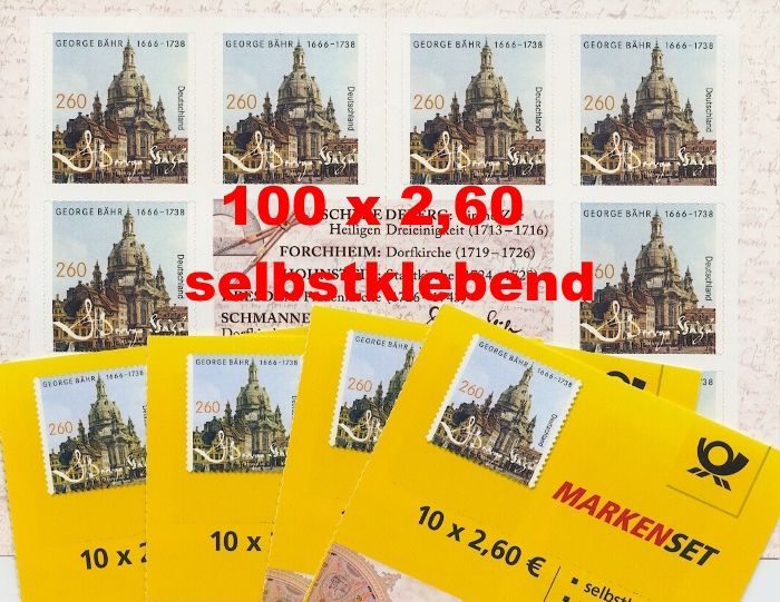 2,60 Briefmarken - Selbstklebend 100 Stück in Markensets ANGEBOT