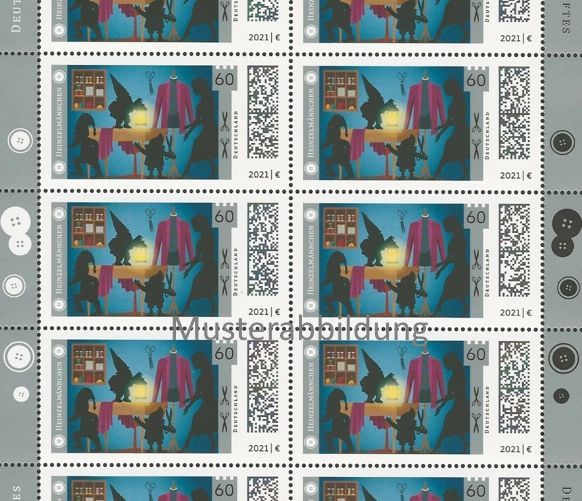 0,60 Briefmarken - A) 100 Stück Heinzelmännchen in Bogen 0,60 Briefmarken - A) 100 Stück Heinzelmännchen in Bogen