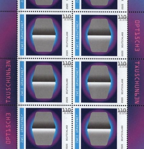 1,10 Briefmarken - B) 100 Stück in Bogen Grautöne