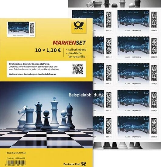 1,10 Briefmarken - H) Selbstklebend 10 Stück im Markenset Deep Blue 1,10 Briefmarken - H) Selbstklebend 10 Stück im Markenset Deep Blue