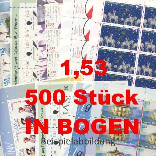 1,53 Briefmarken - D) 500 Stück in Bogen ANGEBOT 1,53 Briefmarken - D) 500 Stück in Bogen ANGEBOT