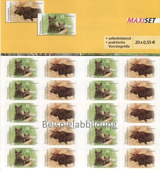 0,55 Briefmarken - K) Selbstklebend 20 Stück im Markenset Wildtiere