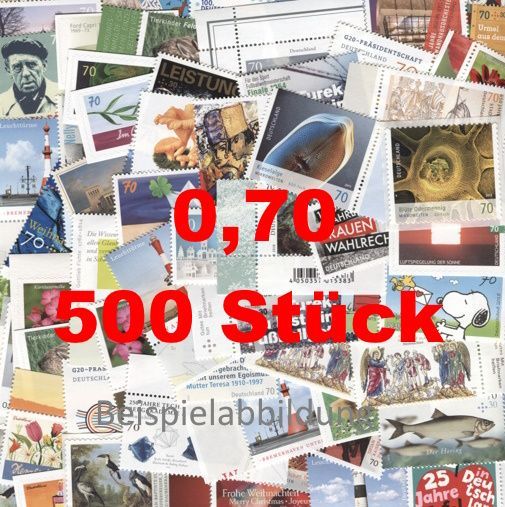 0,70 Briefmarken - E) 500 Stück ANGEBOT