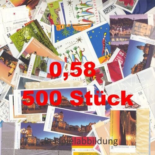 0,58 Briefmarken - B) 500 Stück ANGEBOT 0,58 Briefmarken - B) 500 Stück ANGEBOT