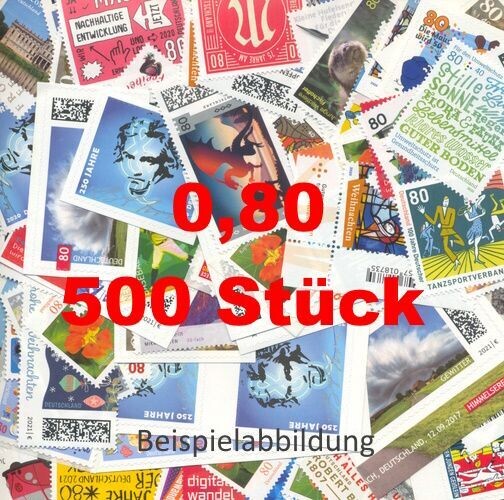 0,80 Briefmarken - D) 500 Stück ANGEBOT 0,80 Briefmarken - D) 500 Stück ANGEBOT