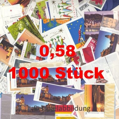 0,58 Briefmarken - D) 1.000 Stück ANGEBOT