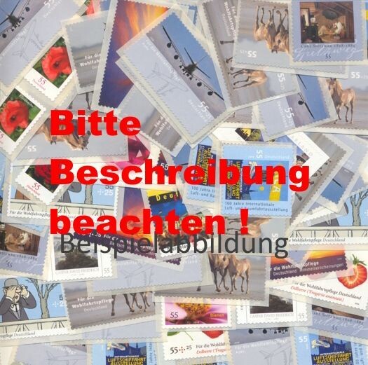 0,55 Briefmarken - S) Ex-selbstklebend 100 Stück aus Rollen BITTE LESEN!