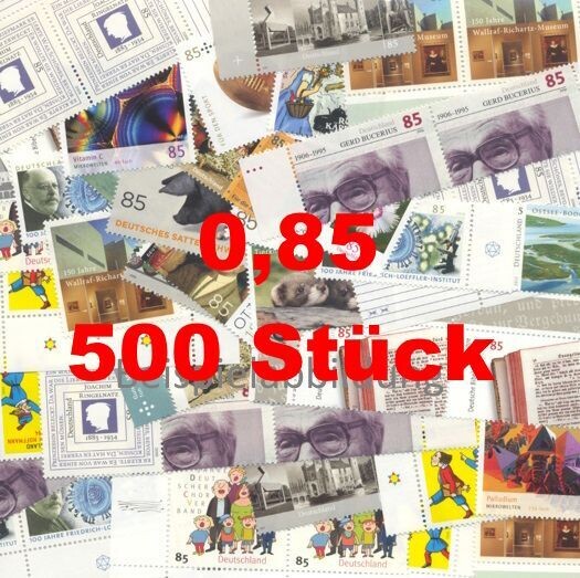 0,85 Briefmarken - E) 500 Stück ANGEBOT