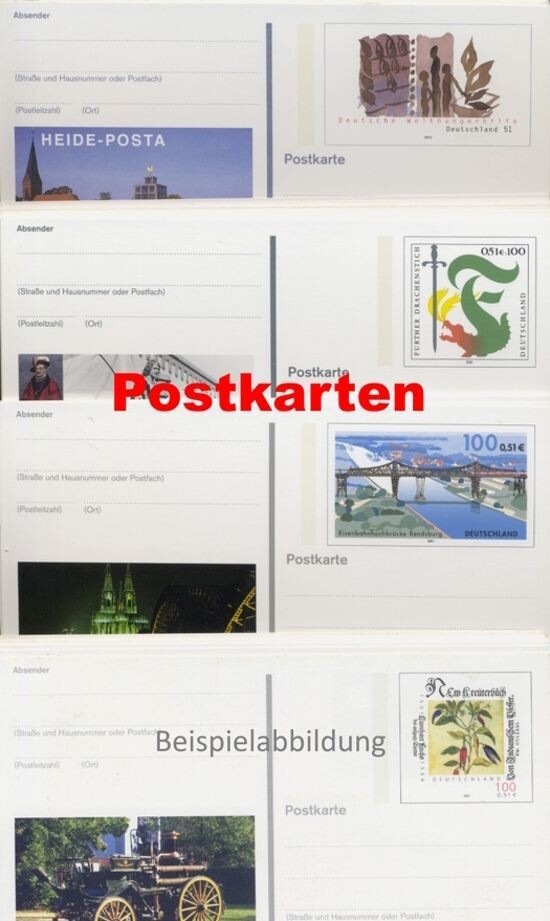 0,51 Postkarten mit Motiv - 100 Stück