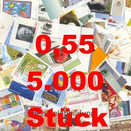 0,55 Briefmarken - H) 5.000 Stück ANGEBOT SONDERPREIS