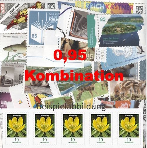 0,95 Briefmarken - C) 100 Stück Kombination 0,95 Briefmarken - C) 100 Stück Kombination